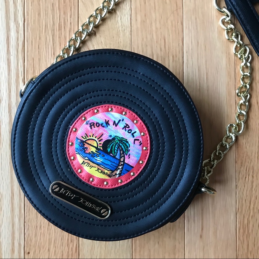 betsey johnson record crossbody